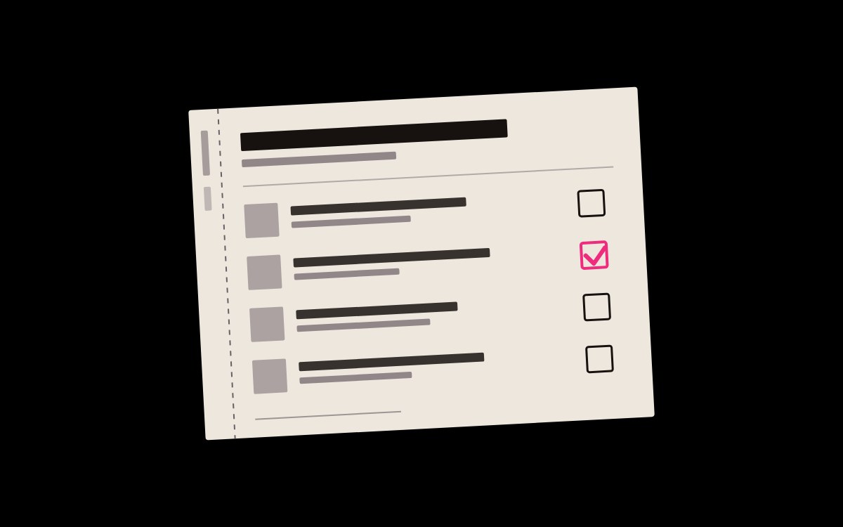 Una boleta única de papel de la provincia de Santa Fe sobre una mesa de votación
